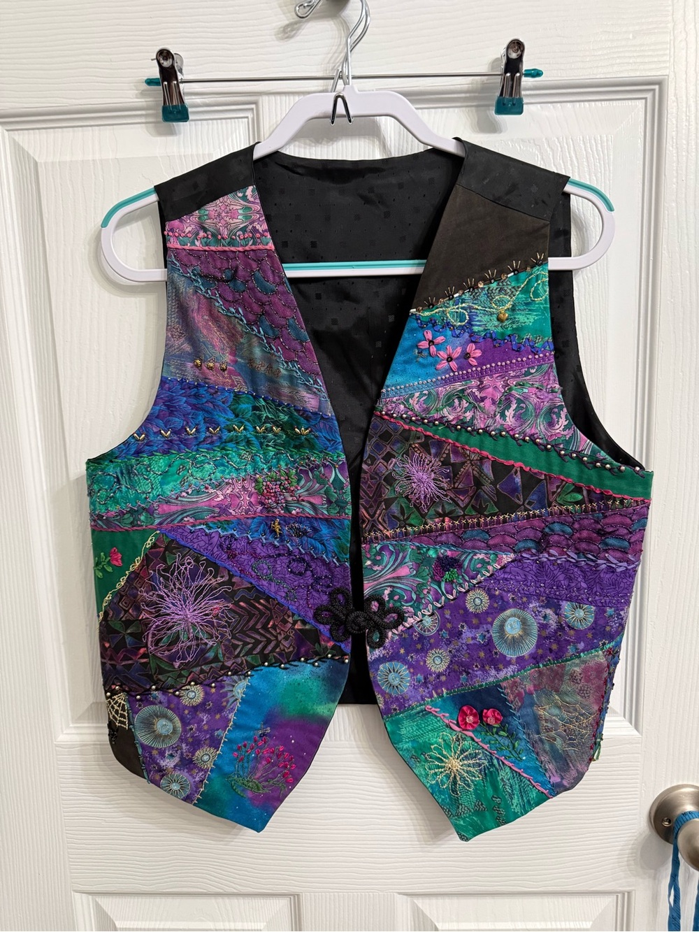 Whimsigoth Art Vest Embellished Patchwork Fairycore Boho Festival XL OOAK
